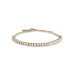 Half Tennisarmband aus 750er Gold und Lab Grown Diamanten.