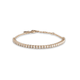 Half Tennisarmband aus 750er Gold und Lab Grown Diamanten.