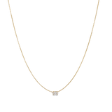 Diamantkette mit Ovaldiamant in 14K Echtgold gefasst.