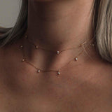 Stilvoller Empower Choker von Mooja Studio mit Labor-Diamanten auf einer 14K recycelten Goldkette, vereint Eleganz und Nachhaltigkeit.