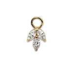 Ohrring Anhänger mit Lab Grown Diamanten im Marquiseschliff von Mooja Studio.